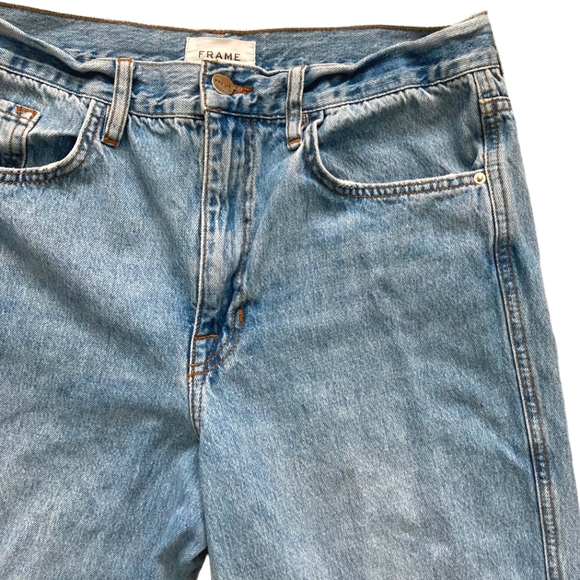 FRAME High Rise cropped the lounge Chill denim jogger blue Jeans size 29 - Picture 8 of 16